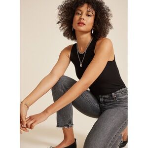 Maurice’s Black Ribbed Tank Top